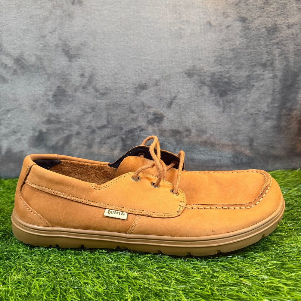 Lems Mariner Sonora Boat Shoes Mens US 10.5 EU 44 Tan Minimalist Zero Drop - Picture 2 of 14
